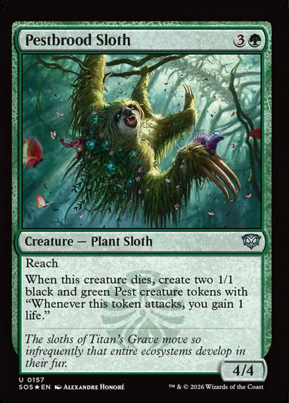 Pestbrood Sloth SOS Creature Plant Sloth *Foil* NM