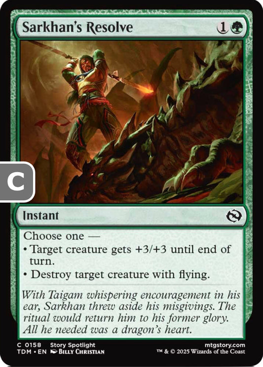 Sarkhan's Resolve TDM Instant  NM