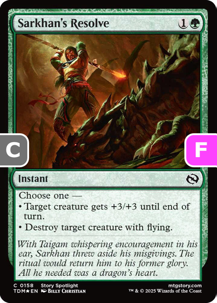 Sarkhan's Resolve TDM Instant  *Foil* NM