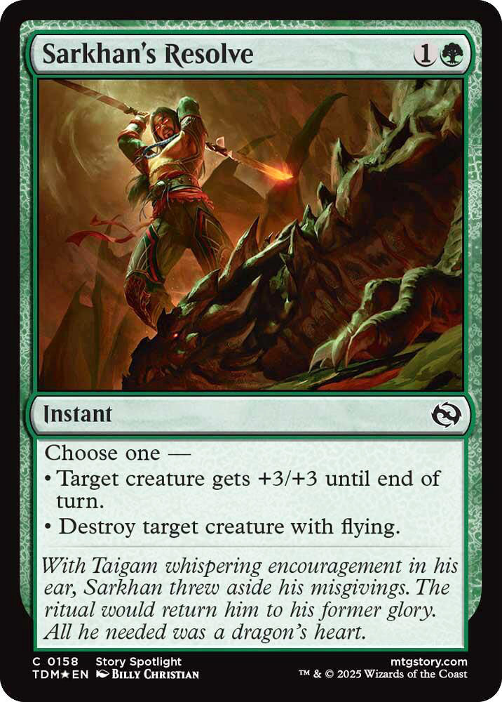 Sarkhan's Resolve TDM Instant  *Foil* NM