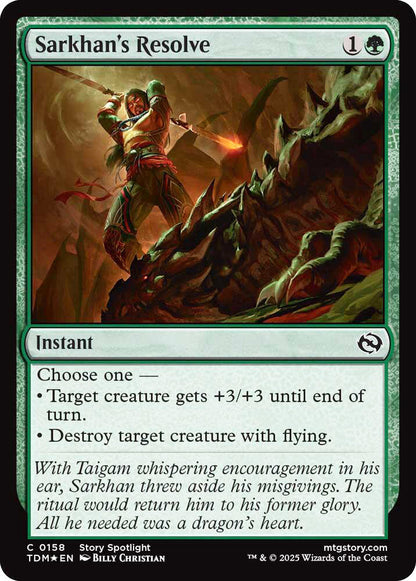 Sarkhan's Resolve TDM Instant  *Foil* NM