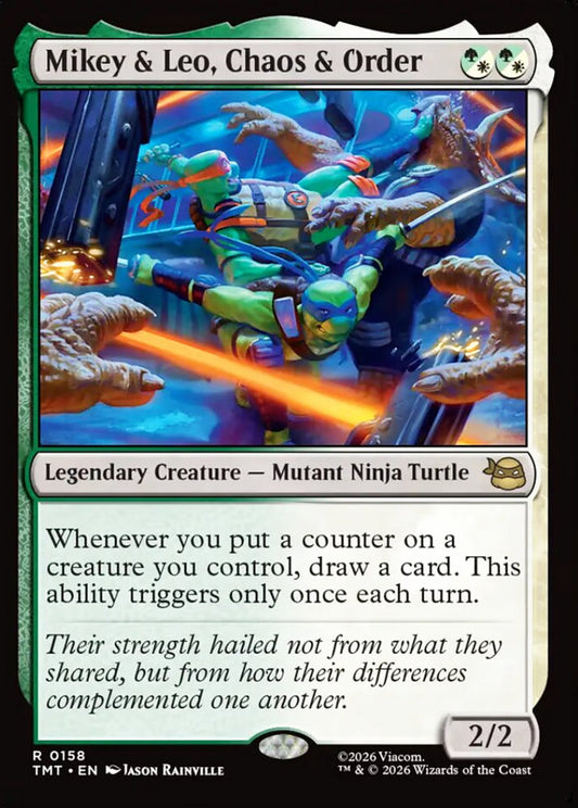 Mikey & Leo, Chaos & Order TMT Legendary Creature Mutant Ninja Turtle NM