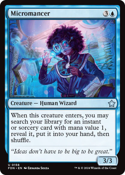 Micromancer FDN Creature Human Wizard NM