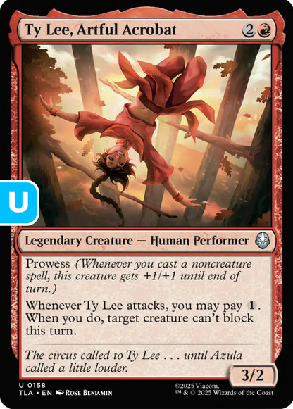 Ty Lee Artful Acrobat TLA Legendary Creature Human Performer NM