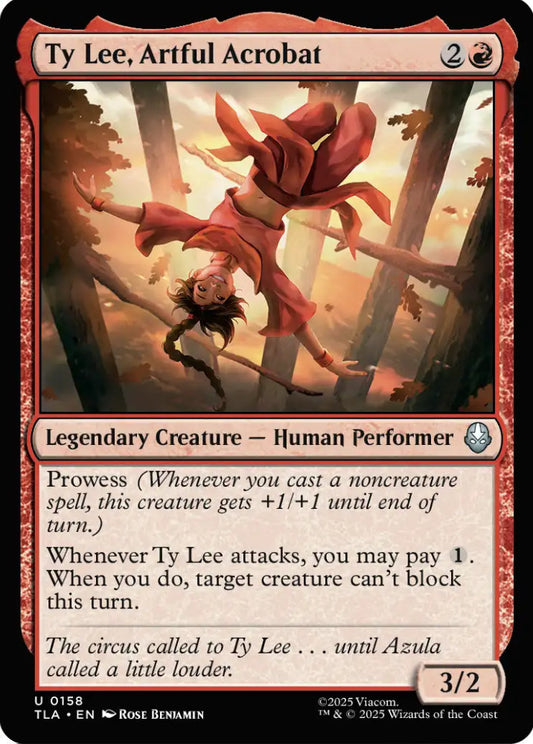 Ty Lee Artful Acrobat TLA Legendary Creature Human Performer NM