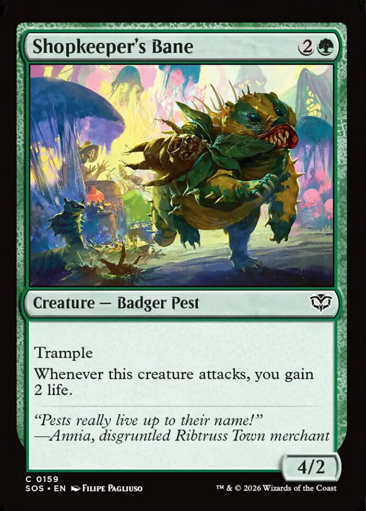 Shopkeeper's Bane SOS Creature Badger Pest NM