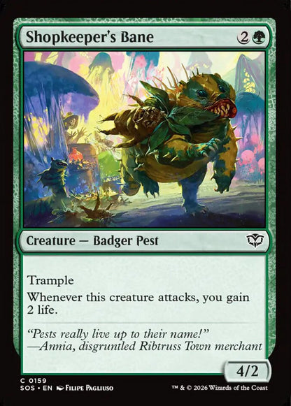 Shopkeeper's Bane SOS Creature Badger Pest NM
