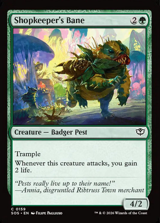 Shopkeeper's Bane SOS Creature Badger Pest NM