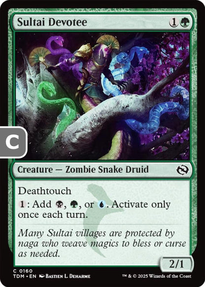 Sultai Devotee TDM Creature Zombie Snake Druid NM