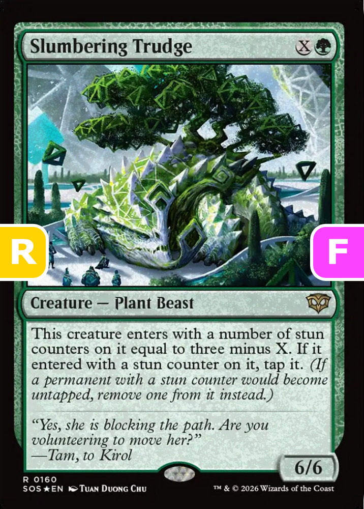 Slumbering Trudge SOS Creature Plant Beast *Foil* NM