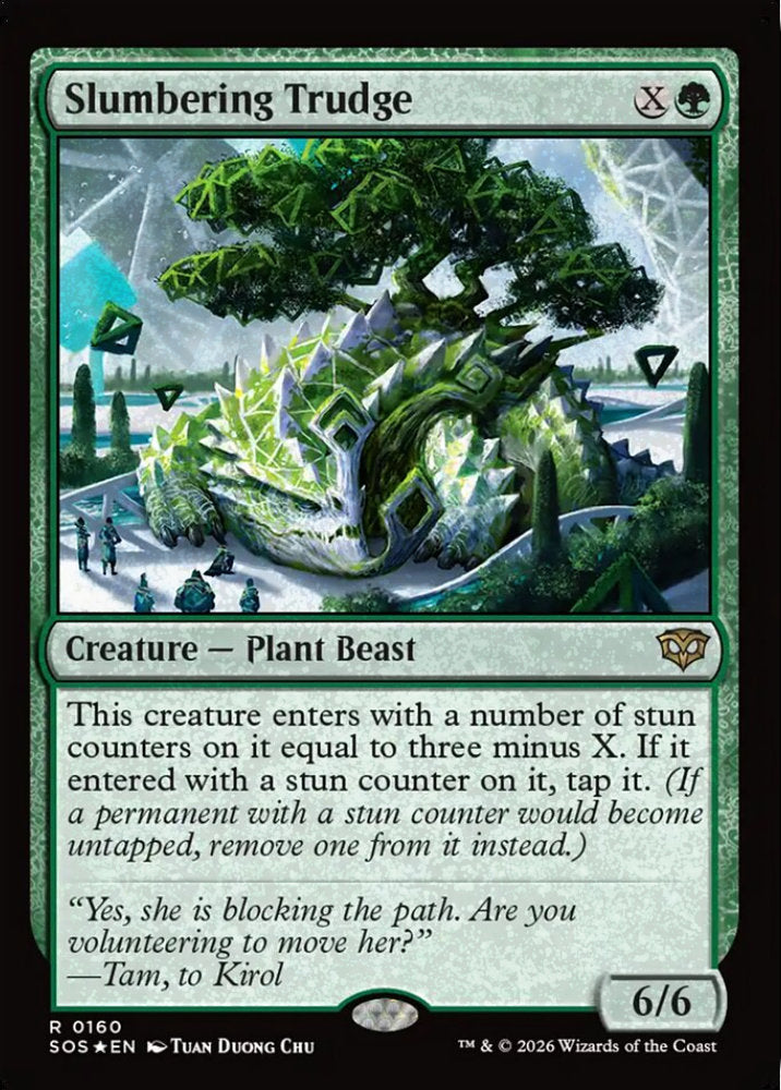 Slumbering Trudge SOS Creature Plant Beast *Foil* NM