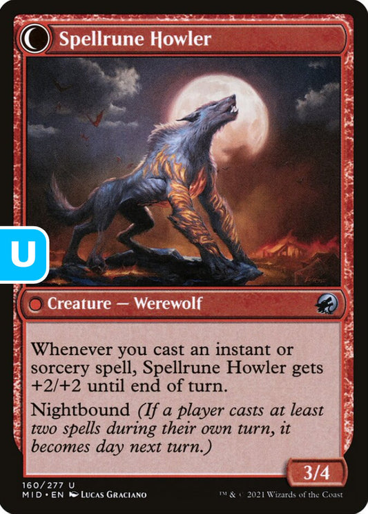 Spellrune Painter/Spellrune Howler MID Creature Human Shaman Werewolf/Werewolf NM