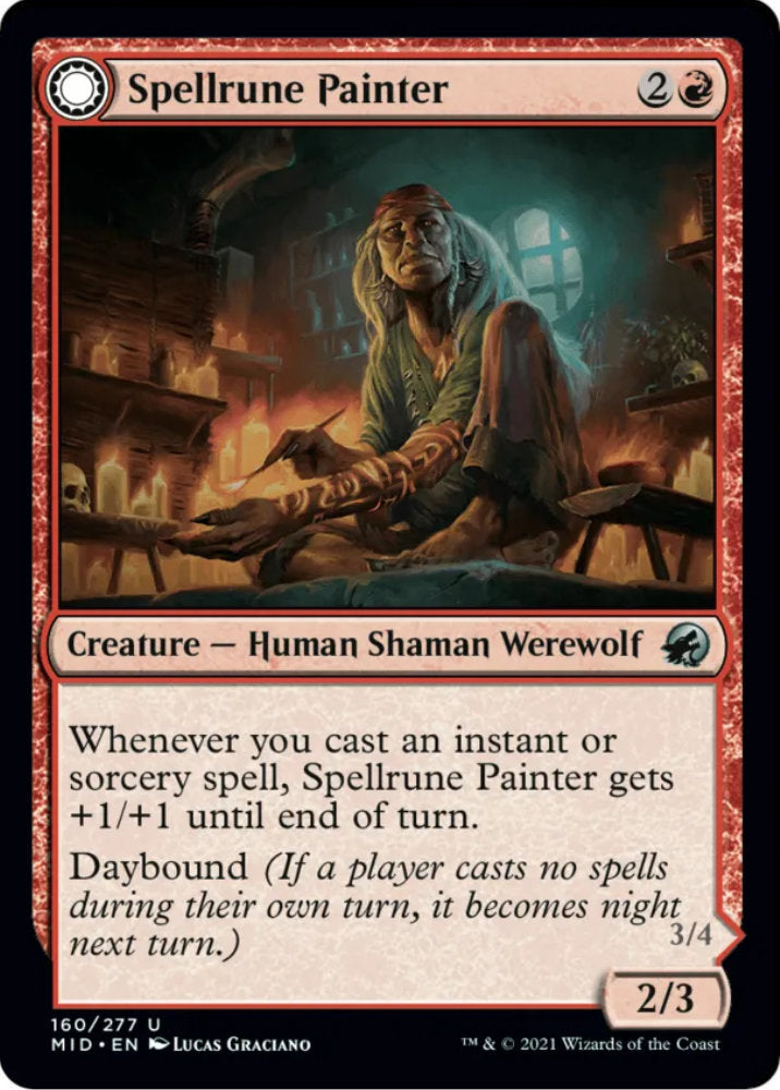 Spellrune Painter/Spellrune Howler MID Creature Human Shaman Werewolf/Werewolf NM