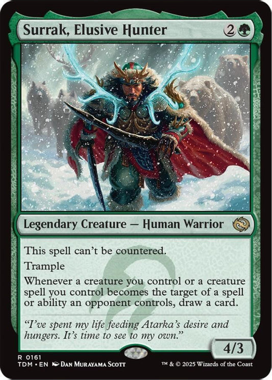 Surrak Elusive Hunter TDM Legendary Creature Human Warrior NM