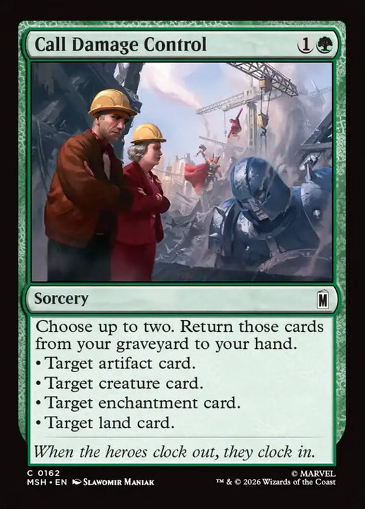 Call Damage Control MSH Sorcery  NM