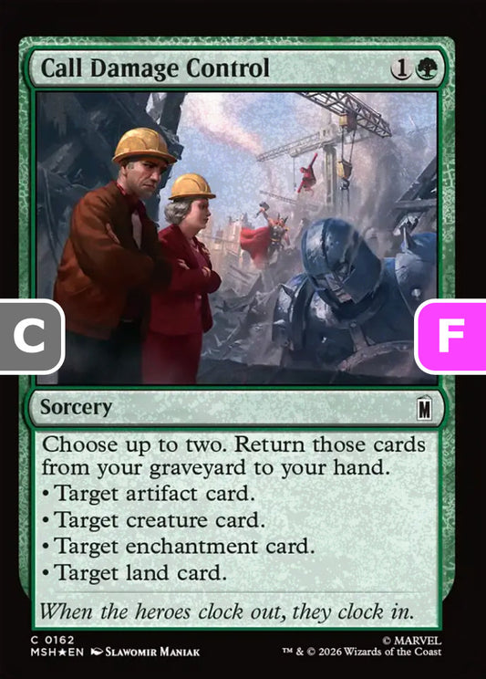Call Damage Control MSH Sorcery  *Foil* NM
