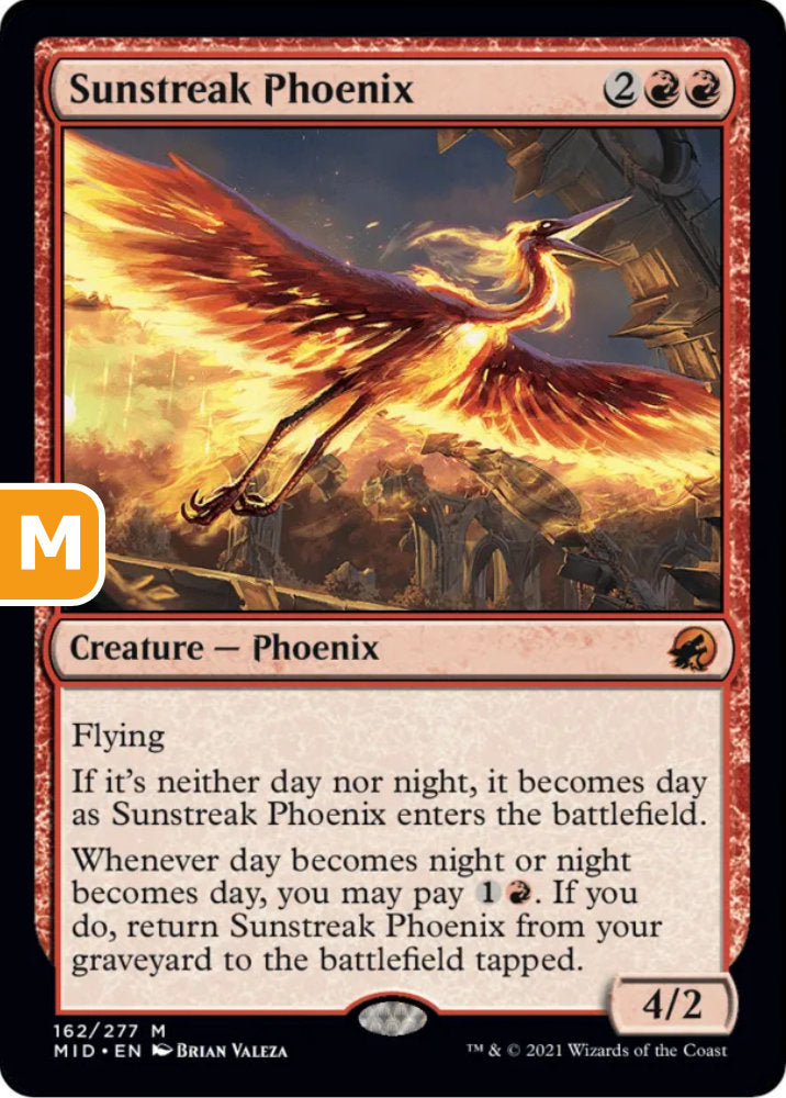 Sunstreak Phoenix MID Creature Phoenix NM