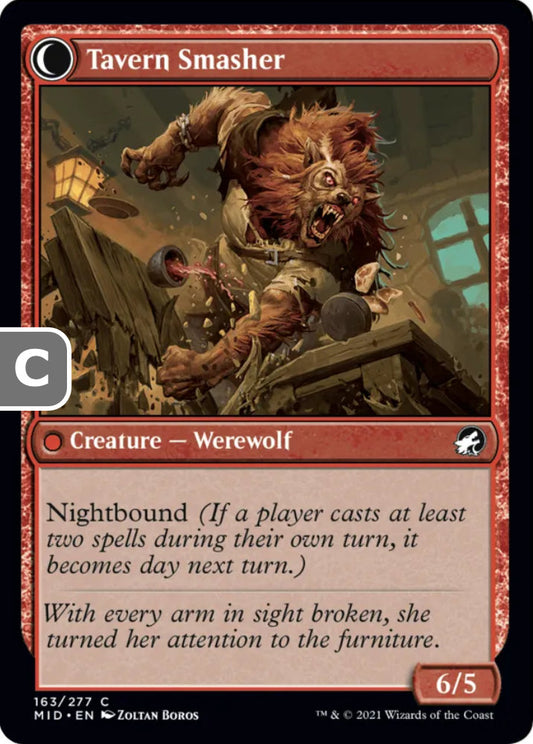 Tavern Ruffian/Tavern Smasher MID Creature Human Warrior Werewolf/Werewolf NM