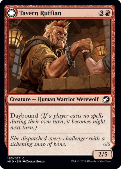 Tavern Ruffian/Tavern Smasher MID Creature Human Warrior Werewolf/Werewolf NM