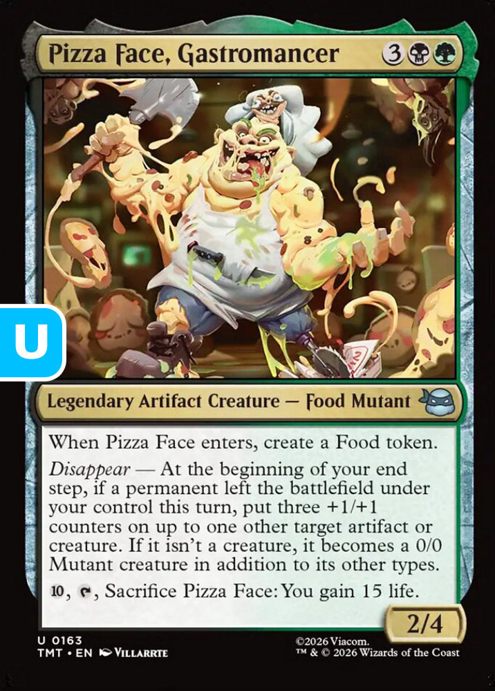 Pizza Face, Gastromancer TMT Legendary Artifact Creature Food Mutant NM