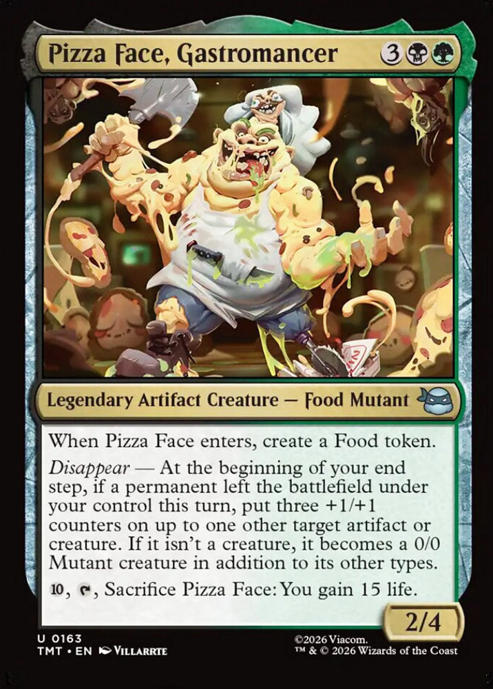 Pizza Face, Gastromancer TMT Legendary Artifact Creature Food Mutant NM