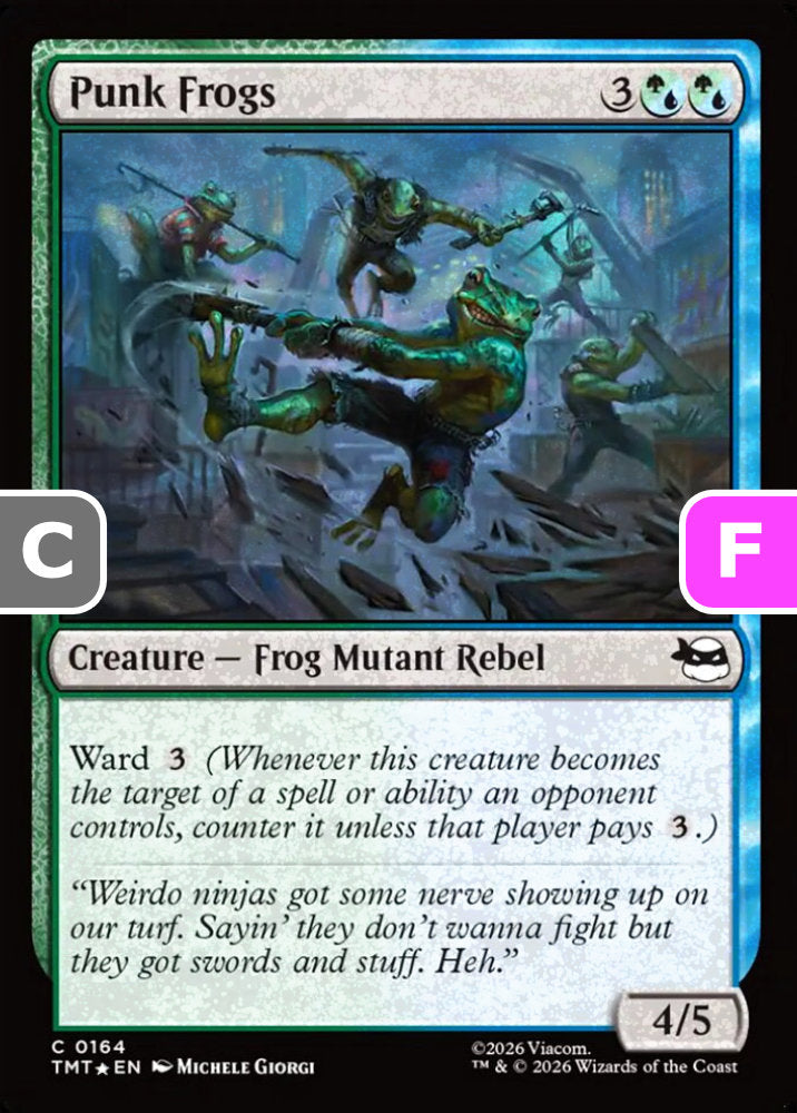 Punk Frogs TMT Creature Frog Mutant Rebel *Foil* NM