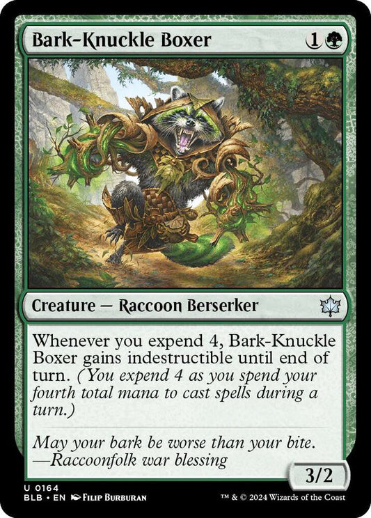 Bark-Knuckle Boxer BLB Creature Racoon Berserker NM