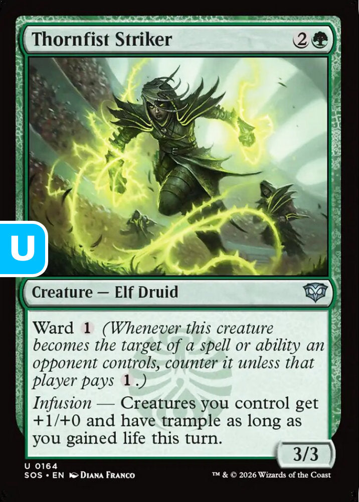 Thornfist Striker SOS Creature Elf Druid NM