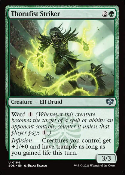 Thornfist Striker SOS Creature Elf Druid NM