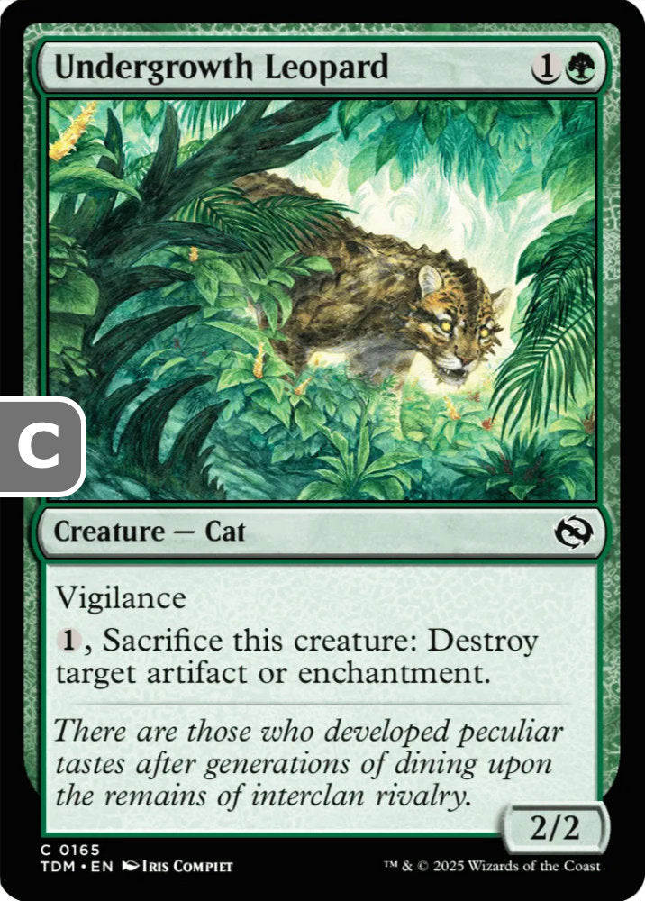 Undergrowth Leopard TDM Creature Cat NM