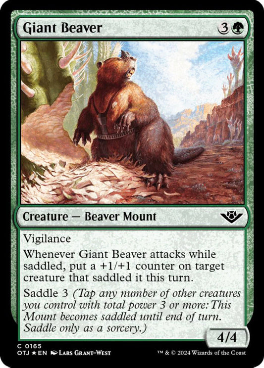Giant Beaver Creature Beaver Mount OTJ *Foil* NM