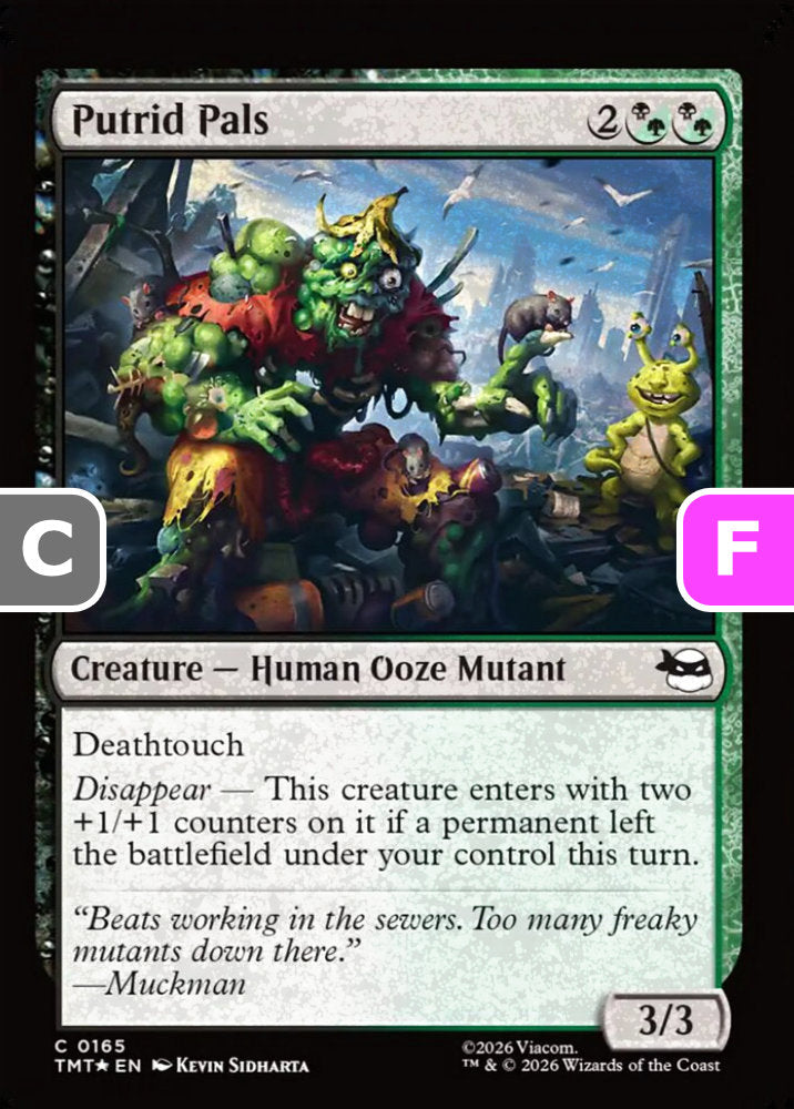 Putrid Pals TMT Creature Human Ooze Mutant *Foil* NM