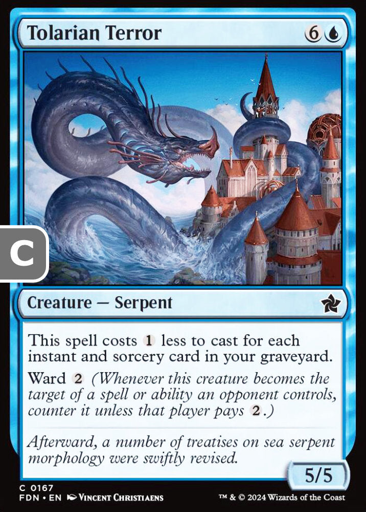 Tolarian Terror FDN Creature Serpent NM