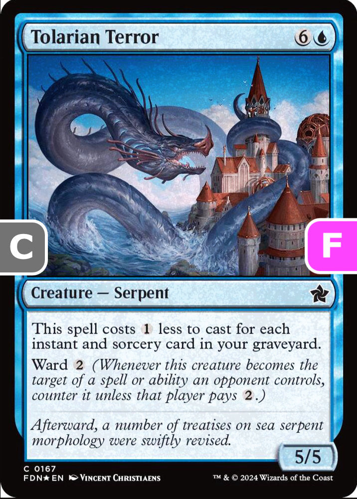 Tolarian Terror FDN Creature Serpent *Foil* NM