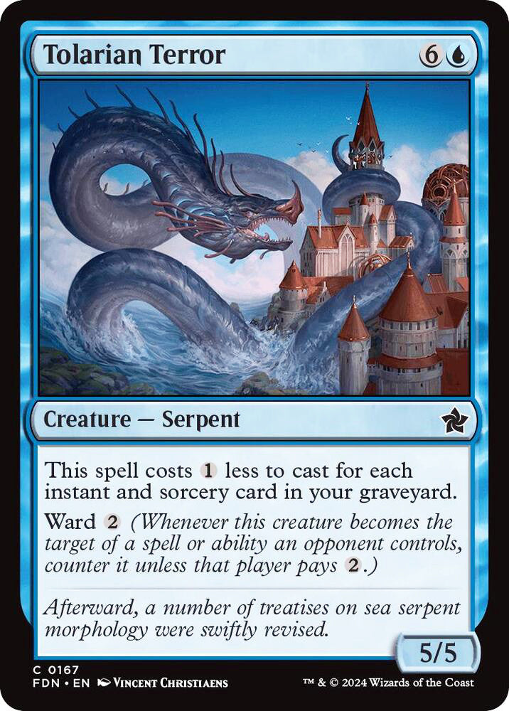 Tolarian Terror FDN Creature Serpent *Foil* NM