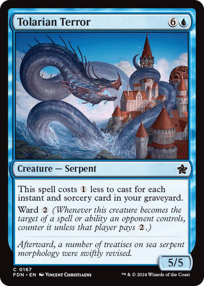 Tolarian Terror FDN Creature Serpent *Foil* NM