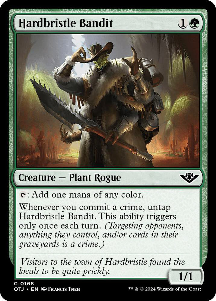 Hardbristle Bandit Creature Plant Rogue OTJ NM