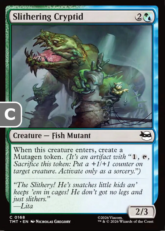 Slithering Cryptid TMT Creature Fish Mutant NM
