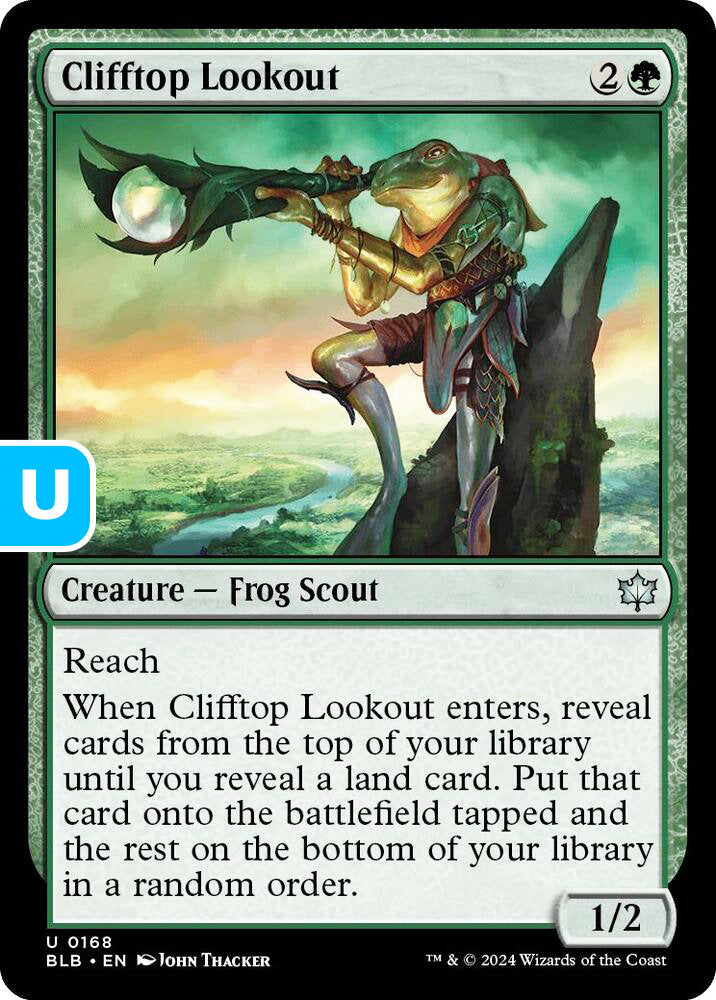 Clifftop Lookout BLB Creature Frog Scout NM