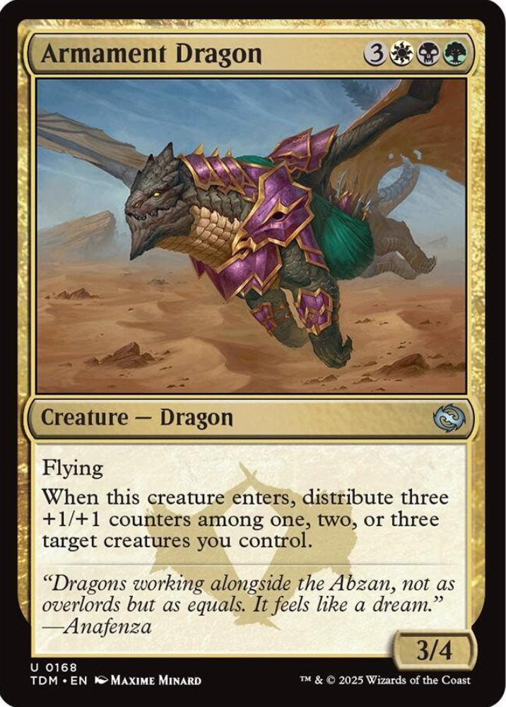 Armament Dragon TDM Creature Dragon NM