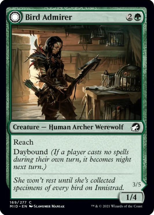 Bird Admirer/Wing Shredder MID Creature Human Archer Werewolf/Werewolf NM