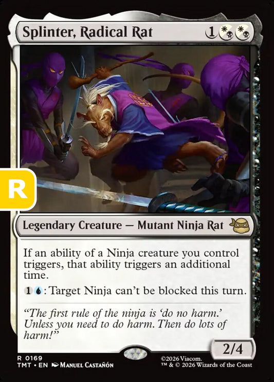 Splinter, Radical Rat TMT Legendary Creature Mutant Ninja Rat NM
