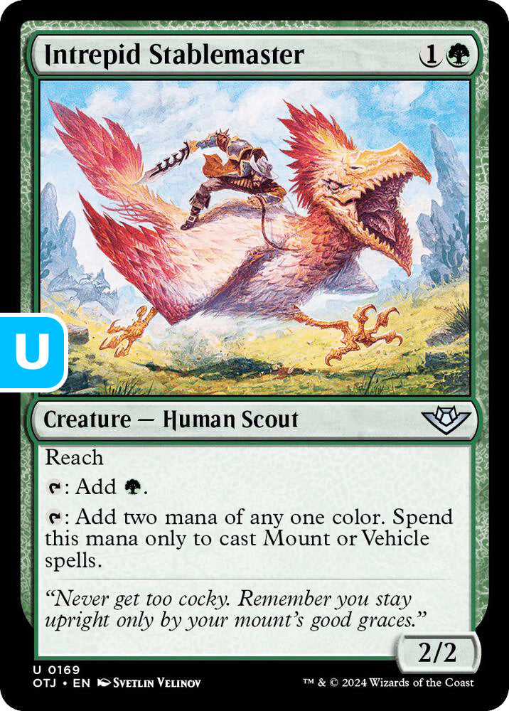Intrepid Stablemaster Creature Human Scout OTJ NM