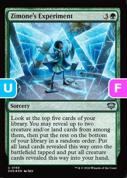 Zimone's Experiment SOS Sorcery  *Foil* NM