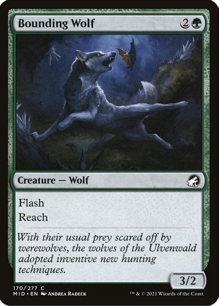 Bounding Wolf MID Creature Wolf NM
