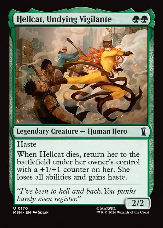 Hellcat, Undying Vigilante MSH Legendary Creature Human Hero NM