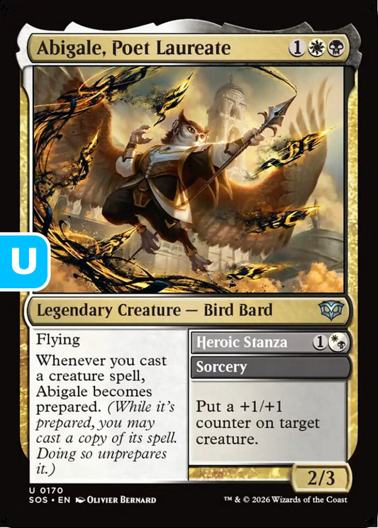 Abigale, Poet Laureate SOS Legendary Creature Bird Bard NM