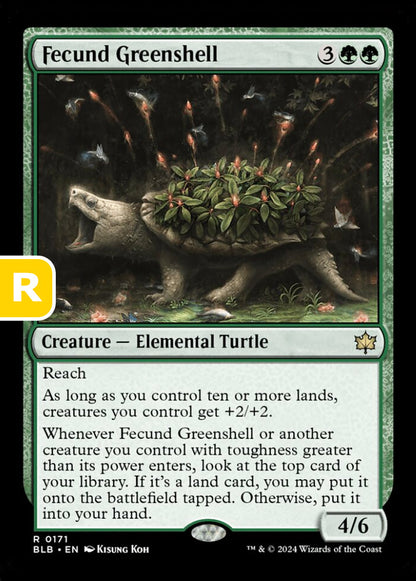 Fecund Greenshell BLB Creature Elemental Turtle NM