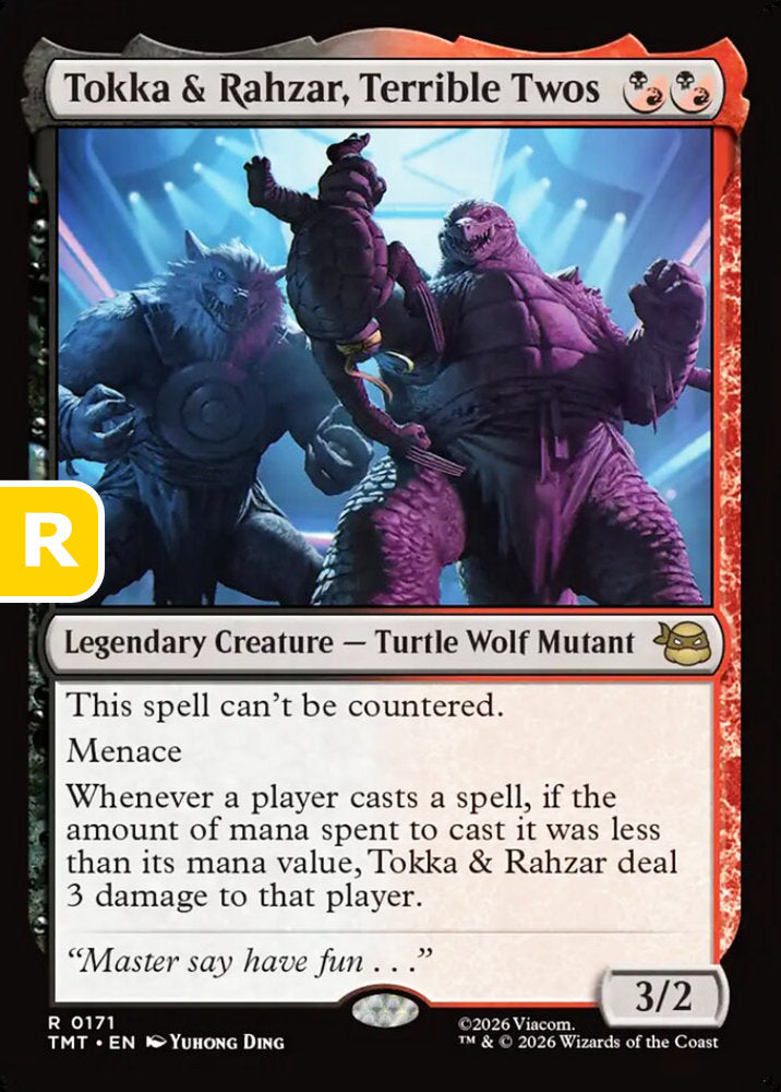 Tokka & Rahzar, Terrible Twos TMT Legendary Creature Turtle Wolf Mutant NM