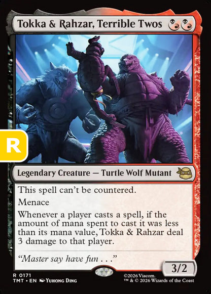Tokka & Rahzar, Terrible Twos TMT Legendary Creature Turtle Wolf Mutant NM